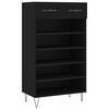 vidaXL Shoe Cabinet Black 60x35x105 cm Engineered Wood