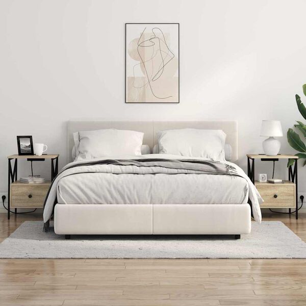 vidaXL Bedside Cabinet 2 pcs Sonoma Oak 41.5 x 40.5 x 55 cm