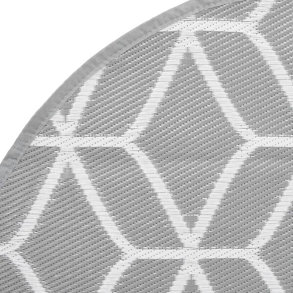 vidaXL Outdoor Carpet ARAKIL Grey &Oslash;120 cm PP