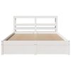 vidaXL Bed Frame with Headboard without Mattress White 150x200 cm King Size