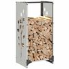 vidaXL Firewood Rack 40x30x80 cm Stainless Steel