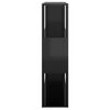 vidaXL Book Cabinet Room Divider High Gloss Black 100x24x94 cm