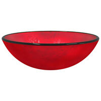 vidaXL Basin Tempered Glass 42x14 cm Red