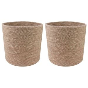 vidaXL Plant Pot Set 2 pcs Natural &Oslash; 21 x 21 cm 100% Tossa Jute