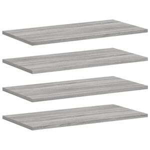vidaXL Wall Shelves 4 pcs Grey Sonoma 60x30x1.5 cm Engineered Wood