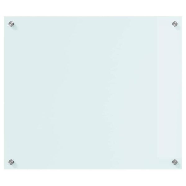 vidaXL Kitchen Backsplash White 70 x 60 cm Tempered Glass