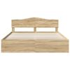 vidaXL Bed Frame with Headboard Sonoma 200 x 200 cm Solid Pine Wood