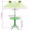 vidaXL 3 Piece Kids' Garden Bistro Set with Parasol Green