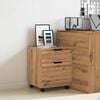 vidaXL Mobile File Cabinet with Wheels Artisan Oak 45x38x54 cm Engineered Wood