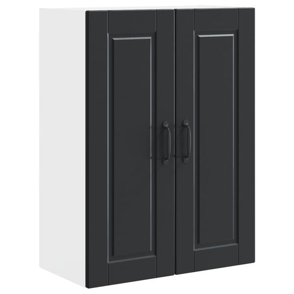 vidaXL Kitchen Cabinet with Door Black 60 x 31 x 80 cm Engineered Wood