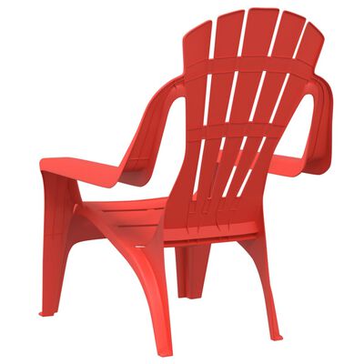 vidaXL Garden Chairs 2 pcs for Children Red 37x34x44 cm PP Wooden Look