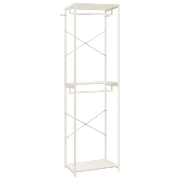 vidaXL Wardrobe White 60x40x213 cm Metal and Engineered Wood