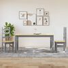 vidaXL 3 Piece Dining Set Panama Grey Solid Wood Pine