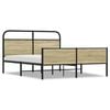 vidaXL Metal Bed Frame without Mattress Sonoma Oak 160x200 cm