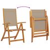 vidaXL Folding Garden Chairs 6 pcs Solid Wood Acacia and Textilene