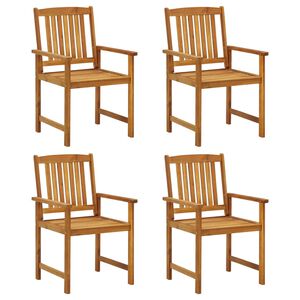 vidaXL Garden Chairs 4 pcs Solid Acacia Wood