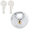 vidaXL Discus Locks with Keys 2 pcs Silver 7 x 2.4 x 7 cm