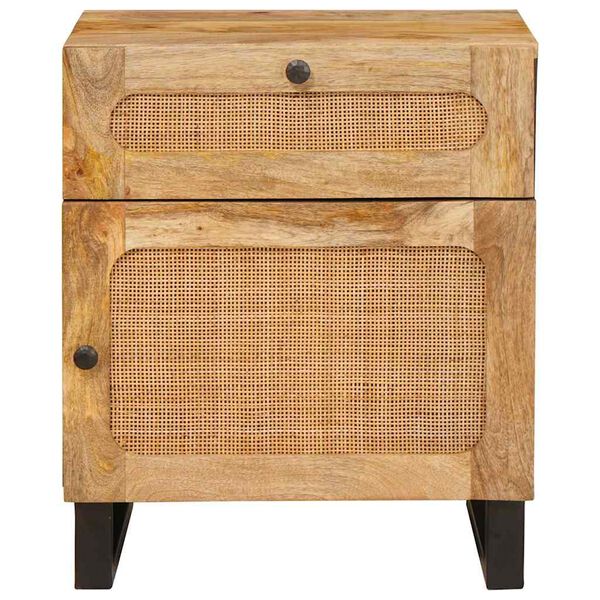 vidaXL Bedside Cabinet Natural 50 x 33 x 60 cm Solid Mango Wood