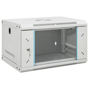vidaXL 6U Wall Mounted Network Cabinet 19" IP20 53x40x30 cm