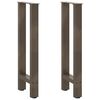 vidaXL Console Table Legs Natural Steel 2 pcs 38x(72-73) cm Steel