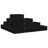 vidaXL Garden Planter 4-Tier 80.5x79x36 cm Black Solid Wood Pine
