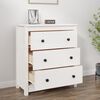 vidaXL Sideboard White 70x35x80 cm Solid Wood Pine