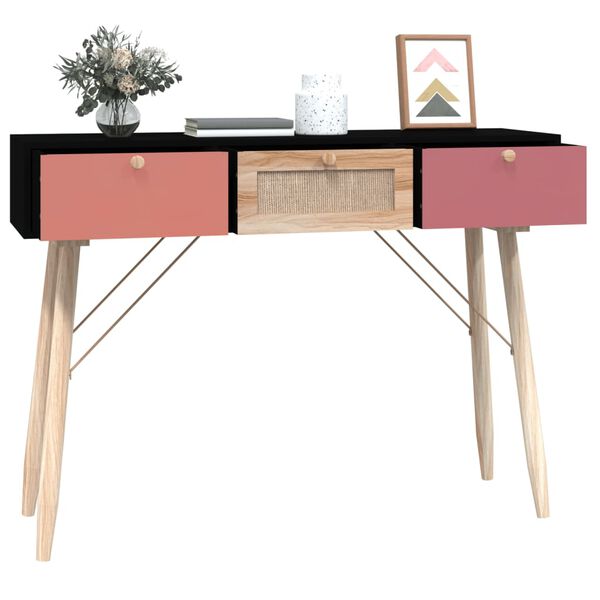 vidaXL Console Table with Drawers 105x30x75 cm Engineered Wood