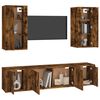 vidaXL 5 Piece TV Cabinet Set Smoked Oak Engineered Wood