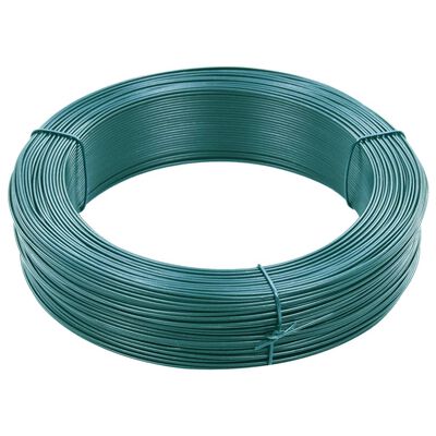 vidaXL Fence Binding Wire 250 m 0.9/1.4 mm Steel Blackish Green
