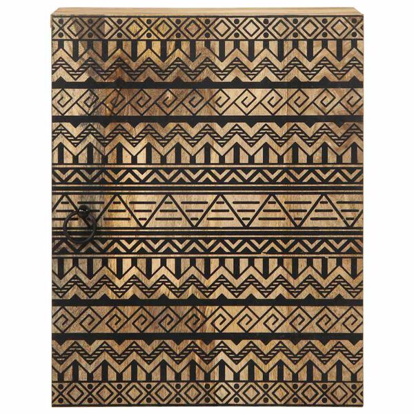 vidaXL Bathroom Hanging Cabinet Black 38x33.5x48 cm Solid Wood Mango