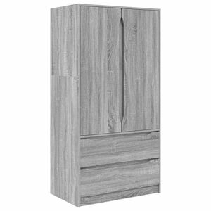 vidaXL Cabinet Manual Grey Sonoma 79.5 x 49 x 156 cm Engineered Wood