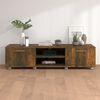 vidaXL TV Cabinet Smoked Oak 140x40x35 cm Engineered Wood