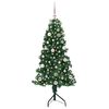 vidaXL Corner Artificial Christmas Tree Green 150 cm PVC and Metal