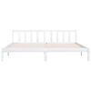 vidaXL Bed Frame without Mattress White Solid Wood 200x200 cm