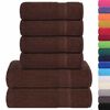 vidaXL 6 Piece Towel Set "FROGN" Brown 360 gsm