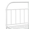 vidaXL Metal Bed Frame without Mattress with Headboard White 160x200cm