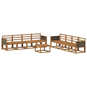 vidaXL Outdoor Sofa Set 7 pcs Natural Solid Acacia Wood