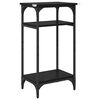 vidaXL Side Table with Shelf Black Oak 40 x 30 x 75 cm Engineered Wood
