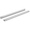 vidaXL Closet Rod 2 pcs Silver 472 x 15 x 29 mm Aluminium Alloy