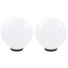 vidaXL Bowl Lamp | Set of 2 | White | Polymethyl Methacrylate | 30 cm diameter