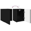 vidaXL TV Cabinet Set Wall-mounted 4 pcs Black Engineered Wood
