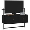 vidaXL TV Cabinet Wall-mounted Black 60.5x30x51 cm Engineered Wood