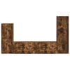 vidaXL TV Cabinet Set Wall-mounted 4 pcs Smoked Oak Engineered Wood