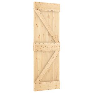 vidaXL Sliding Door NARVIK 70 x 210 cm (152.5 cm) Natural and Black