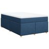 vidaXL Box Spring Bed with Mattress Blue 120x200 cm Fabric