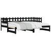 vidaXL Pull-out Day Bed without Mattress Black 2x(80x200) cm Solid Wood