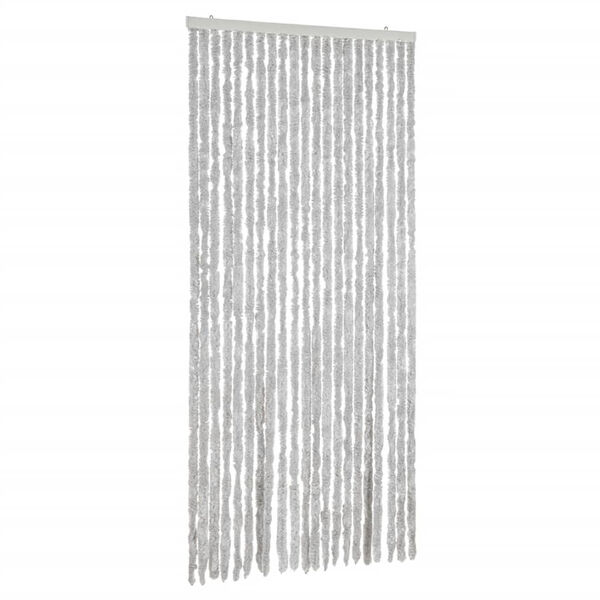 vidaXL Fly Curtain Grey 90x220 cm Chenille