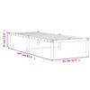vidaXL Metal Bed Frame without Mattress White 80x200cm