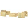 vidaXL 3 Piece Garden Lounge Set Impregnated Solid Wood Pine