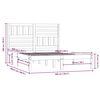 vidaXL Bed Frame without Mattress Solid Wood Pine 160x200 cm